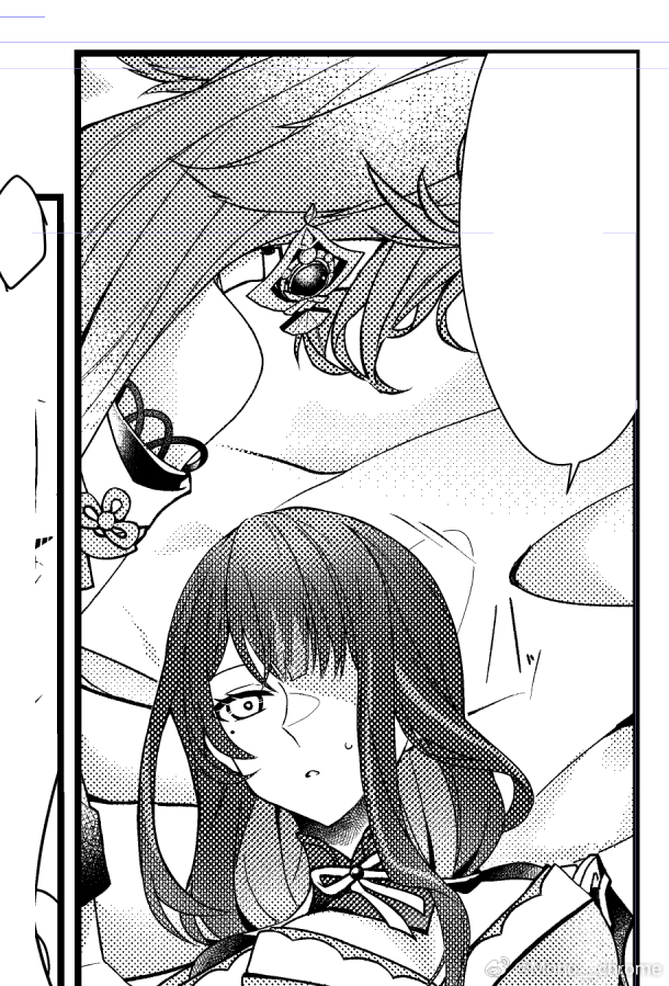 こういう感じの漫画用絵描いてるとき個人的には楽しい