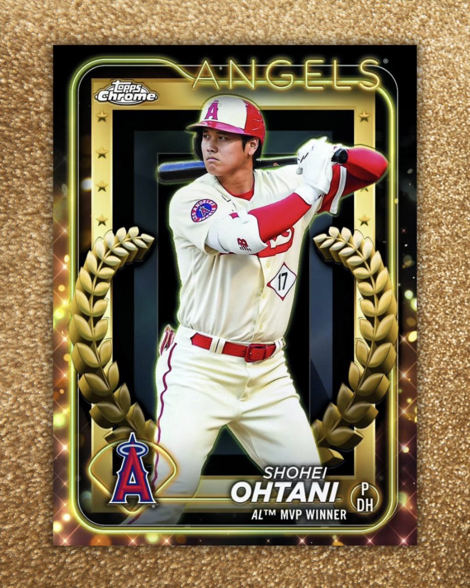 Topps's tweet image. 𝗙𝗜𝗥𝗦𝗧 𝗟𝗢𝗢𝗞: 2024 Topps Chrome will feature Base Award Winner Variation cards of last season’s MVP, Cy Young, &amp;amp; ROY winners.

Each card is limited to just 23 copies in existence, and they’re incredibly tough to pull falling 1 in 26,185 hobby packs.