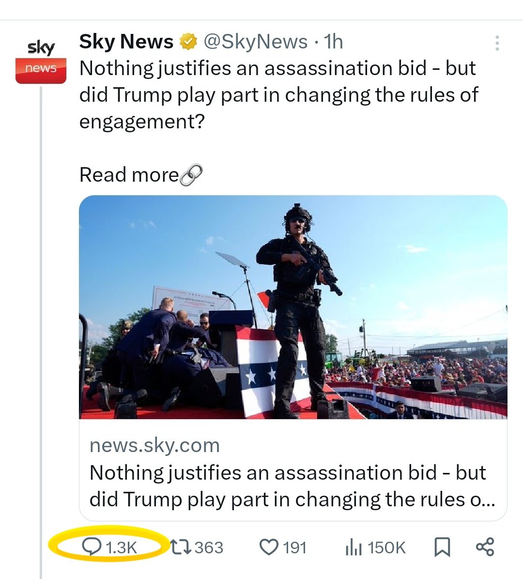 WatchRatio's tweet photo. Deleted but #RatioWatch DGAF 👀
@SkyNews
#ShootingRatio https://t.co/ihQCStTS6y