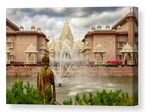 hellosaurav's tweet image. Fountain outside Hindu temple Canvas Print / Canvas Art by SAURAVphoto Online Store - Fine Art America