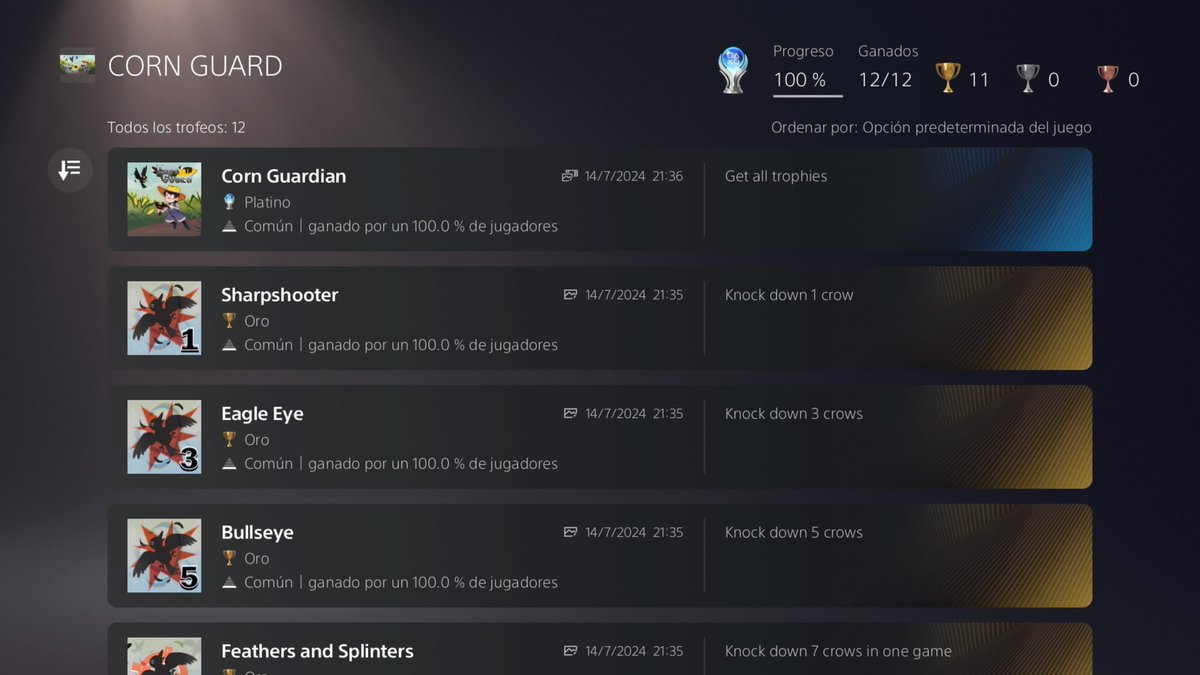 BryanBraay's tweet photo. Platinos CORN GUARD - PS4 & PS5 (EU/NA).
Thanks @xeneder_team! 🌽
Gameplay and Platinum: https://t.co/WZ1Rio83L4
#indie #indiedev #indiegame #ps4 #ps5 #easyplatinum #cornguard
Next tweet giveaway for one key! 👇🏼 https://t.co/V9JtNDidpM