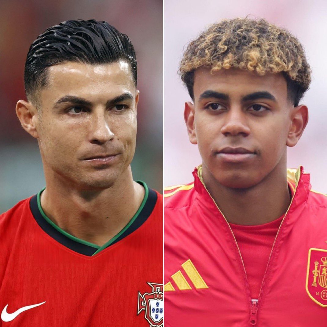 FOUF____'s tweet photo. معلومه سريعه 

لامين يامال 16 سنه 1 مساهمه بنهائي اليورو 
كريستيانو 39 سنه 0 مساهمه بنهائي اليورو 
" اكثر لاعب شارك بتاريخ اليورو " 6 نسخ 💀💀 https://t.co/OogzJnnJJj