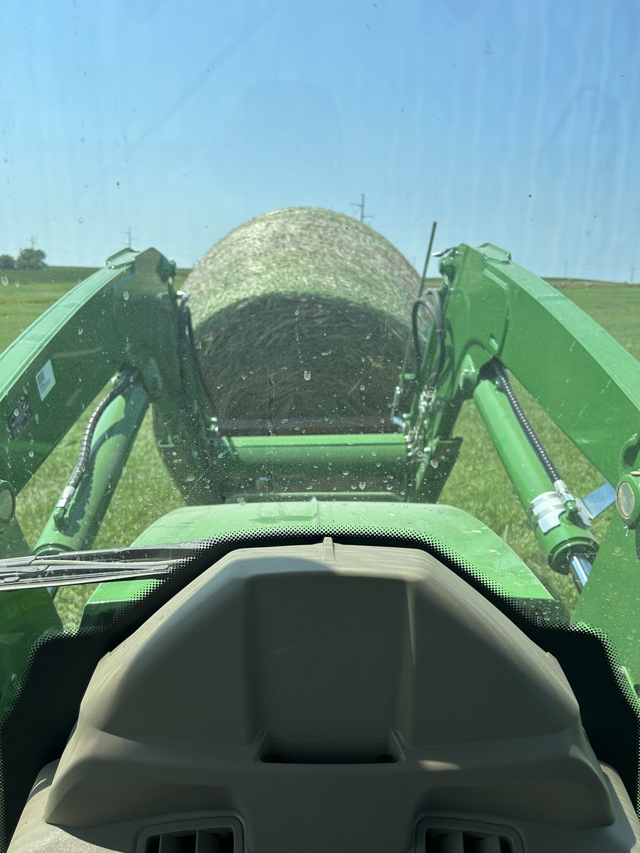 Good view on a hot and humid Nebraska afternoon. Thankful for all the hay.