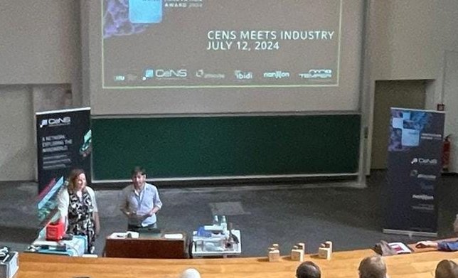 🎤Our host duo with my friend <a href="/Amelie_HJ/">Amelie Heuer-Jungemann</a> <a href="/MPI_Biochem/">Max Planck Institute of Biochemistry (MPIB)</a> at the  #NanoInnovationAward 2024 from <a href="/CeNS_LMU/">Center for NanoScience LMU</a> 🏆🔬💡Congrats to all the participants and winners of this fantastic edition! 🥳🙏Glad to be part of the jury 🏅1) Cornelia <a href="/MPI_Light/">Max Planck Institute for the Science of Light</a> 2) Andreas <a href="/MPI_Quantum/">Max Planck Institute of Quantum Optics</a> 3) Leonie @ed_tum