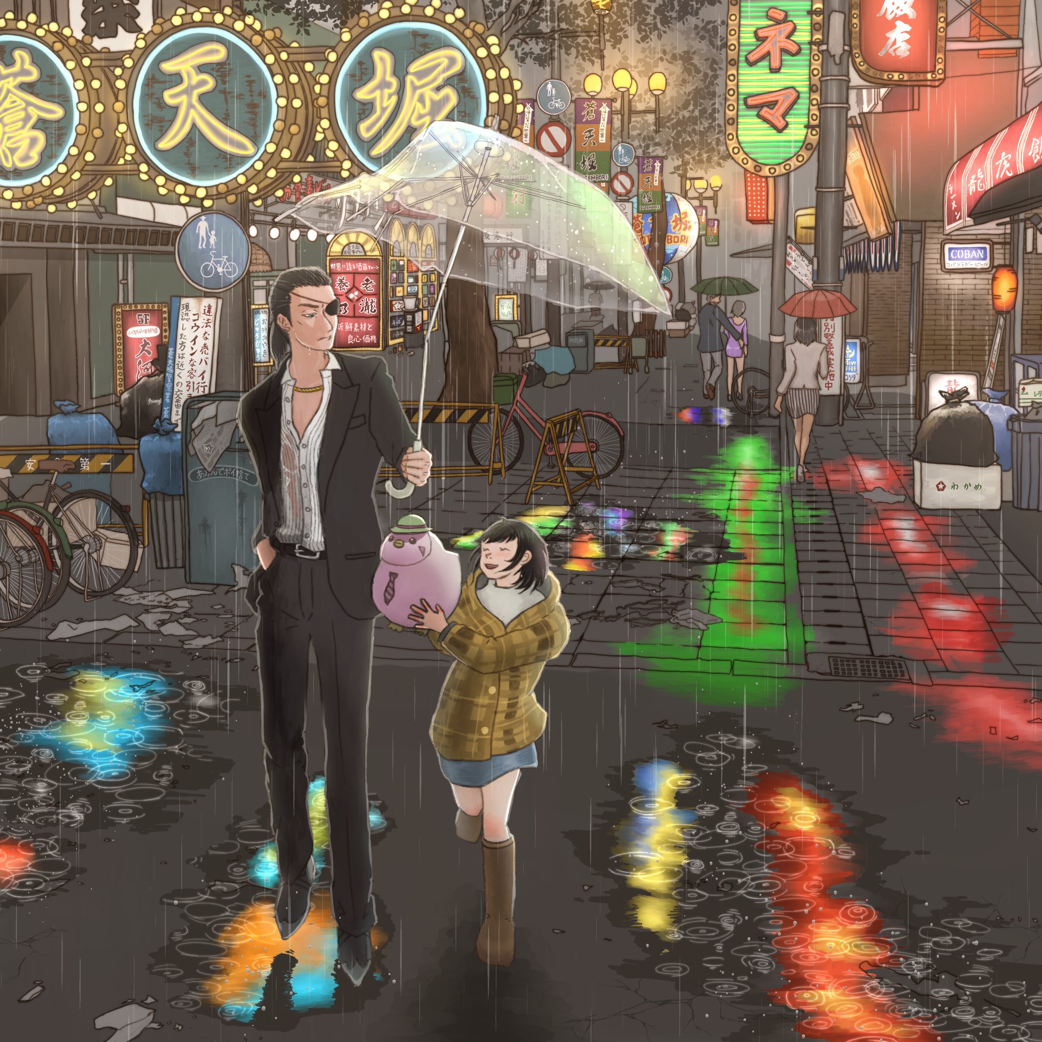 真島吾朗　傘 真島吾朗 傘 龍が如く 長傘【真島吾朗】 - しーぷらショップ 真島吾朗