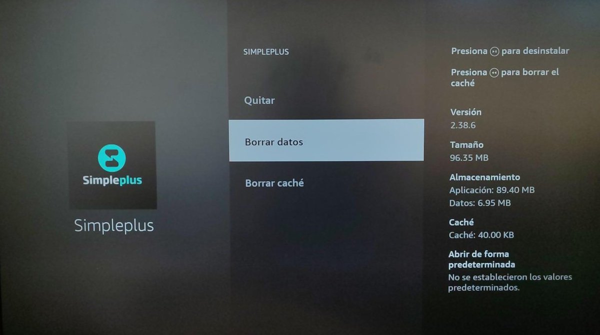Kevrojas's tweet photo. @Yndi17 @Simpletvve @clientesimpletv Me pasó y en el menu de apps borra los datos e inicia de nuevo. A mi me funcionó https://t.co/v038iPW2Z9