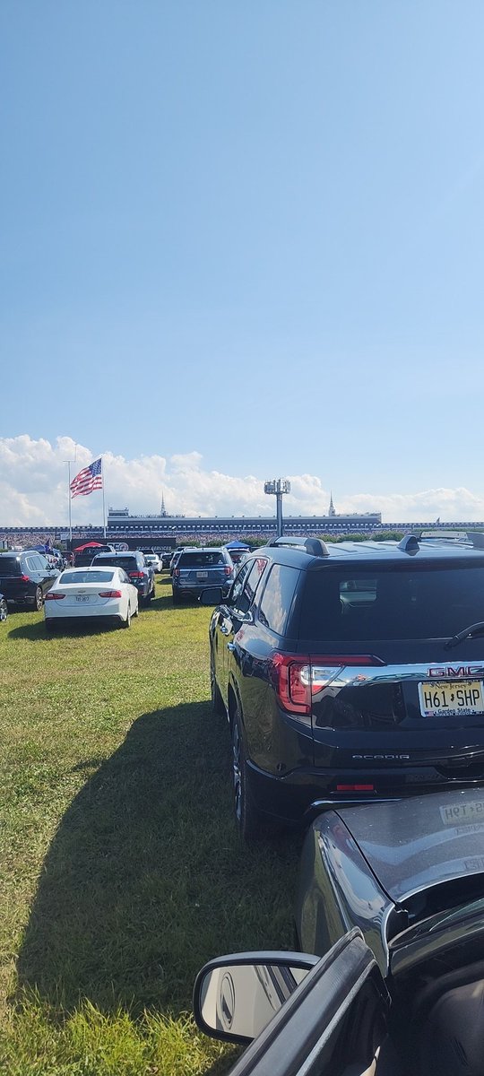 dodgeguy716's tweet photo. Finally get in and we are stuck in the infield #Nascar https://t.co/ouEFdudLDR