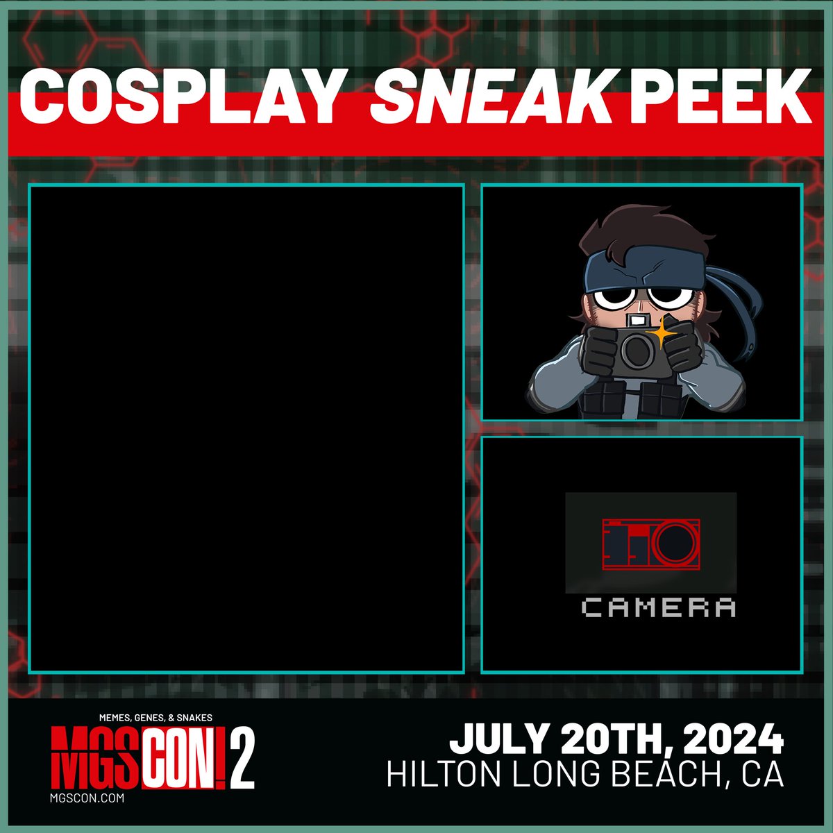 MGSCON's tweet image. Planning on wearing your sneaking suit? We want to see it! Let the legends come to life by sharing your cosplay plans using our template.