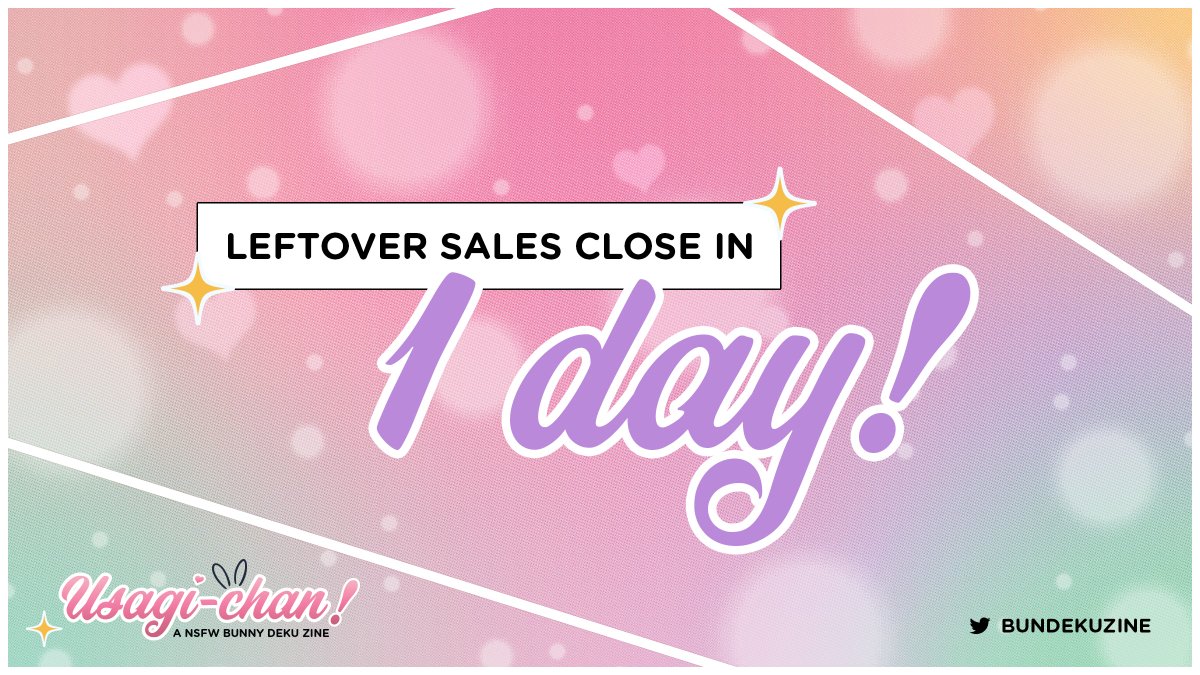 Our head mod is dealing with an unexpected injury right now, so shipping on leftovers will be a bit delayed.

Because we've had to shift tasks around, we'll be keeping the shop open an extra 10 hours tomorrow! Our shop closes at 10pm EST tomorrow—that's 24 hours from now.