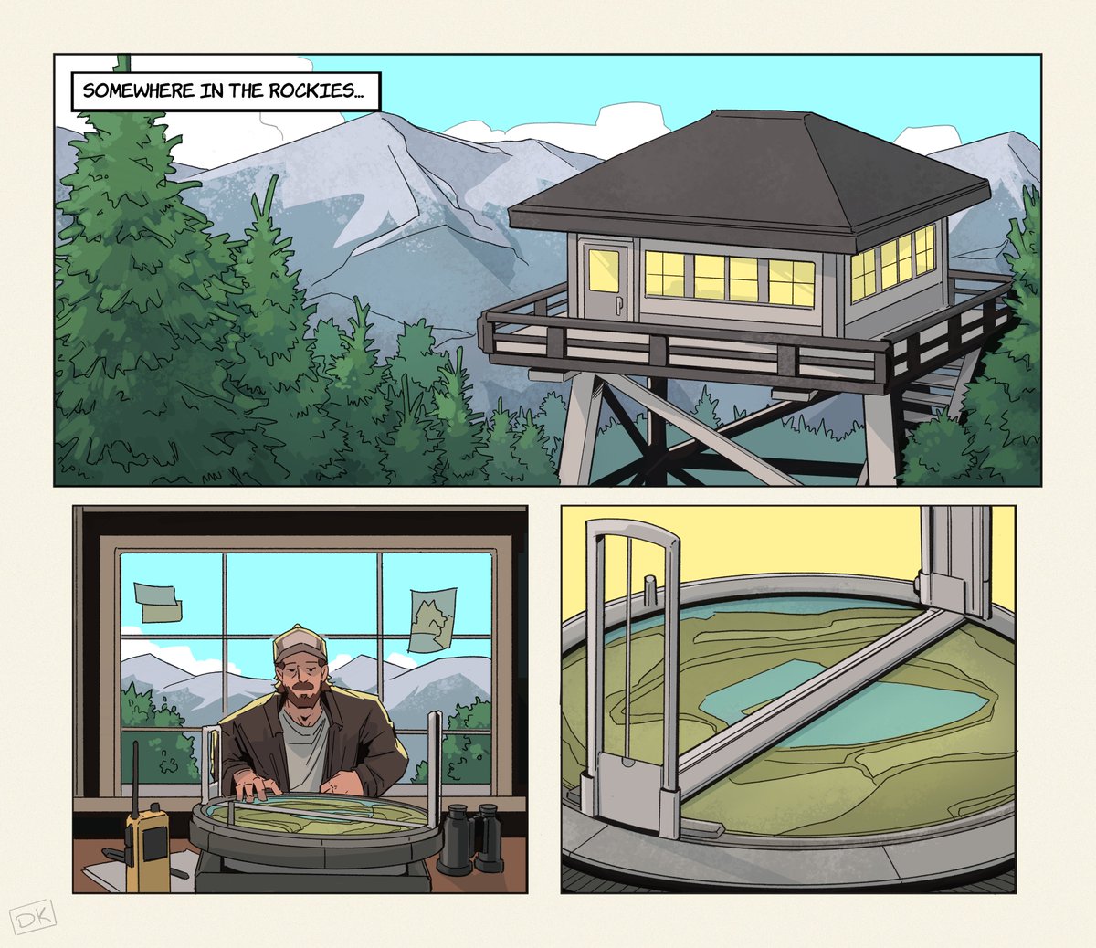 DevonKArt's tweet photo. The Lookout - mini comic
I've been obsessed with fire lookouts ever since I played Firewatch. I'd love to work one for a season
-
#firelookout #RockyMountains #comic https://t.co/IMi4VvUq3T