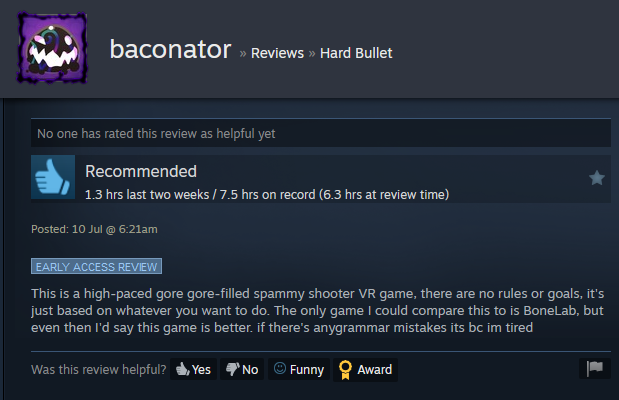 GexagonVR's tweet image. #ReviewOfTheWeek 

Don't worry Baconator, grammar is not that important, considering your enthusiasm. Thank you.