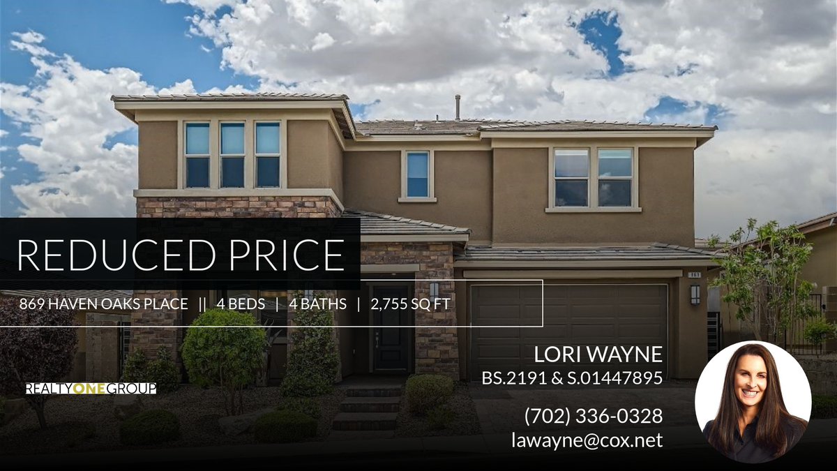 loriwayneONE's tweet photo. 🚨 Just Reduced 🚨 Home is where the ❤️ is!  Voice call or text (702) 336-0328 for more information!!

Lori Wayne, MBA 
Brand Ambassador
REALTOR® | CIPS
BS.2191, S.01447895
#ONElori #realestate #onthemove
Powered by ONE https://t.co/vB9pLjzVZL https://t.co/mPpxkv9dn2