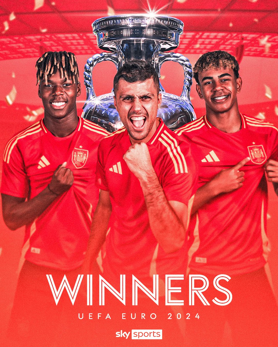 SkyFootball's tweet image. Spain are the Champions of Europe! 🇪🇸🙌