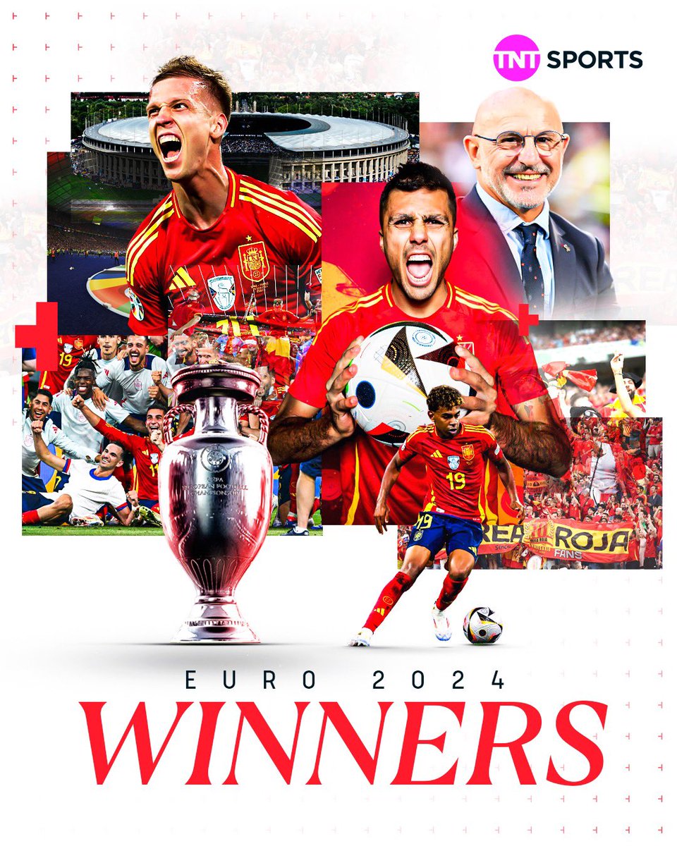 footballontnt's tweet photo. SPAIN ARE EURO 2024 WINNERS! 🏆🇪🇸 https://t.co/lgJQgyIaSZ