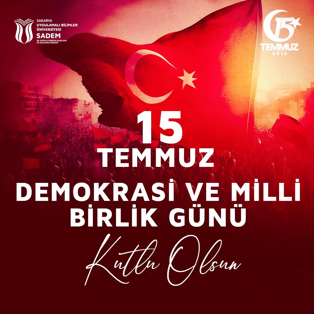 15 Temmuz Demokrasi ve Milli Birlik Günü'nü içtenlikle kutluyor, milletimizin aziz şehitlerini rahmet ve minnetle anıyoruz. Demokrasimize ve birliğimize olan inancımızı daima diri tutacak olan bu destansı günü unutmayacağız.
#15TemmuzDestanı