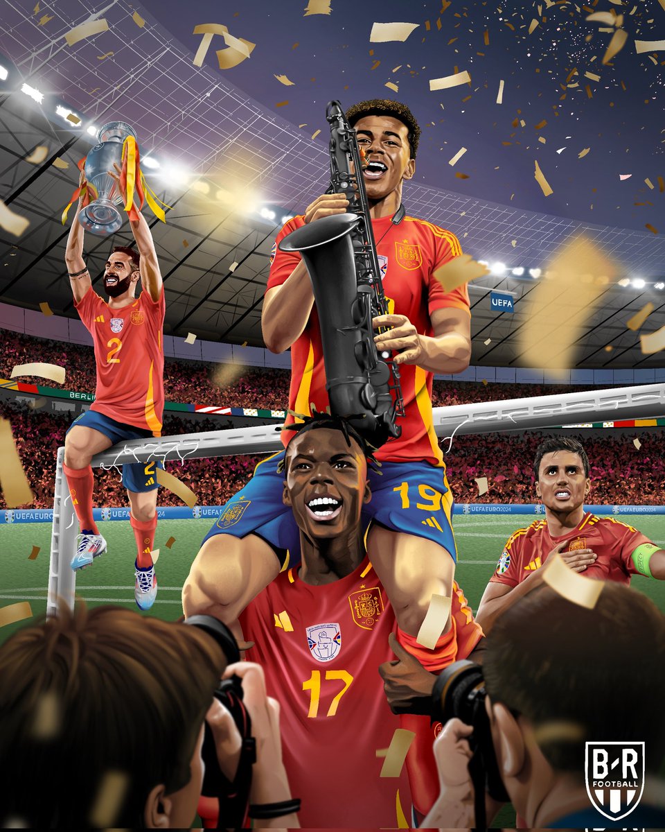 🇪🇦🏆 A ESPANHA VENCE A INGLATERRA E CONQUISTA MAIS UM TÍTULO DA EUROCOPA!

📸 <a href="/brfootball/">B/R Football</a>