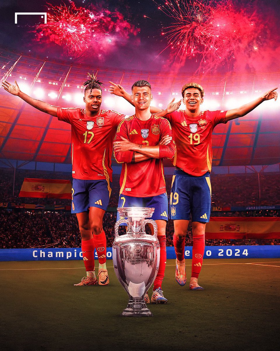 🚨🚨🚨🚨🚨🚨🚨🚨🚨🚨🚨🚨🚨

تااااااااااااااااااااااااااااااااااااريخي، كُتب التاريخ اليوم.

اسبانيا تصبح أكثر منتخب في تاريخ أوروبا تحقيقًا لـبطولة اليورو وتنفرد بـالصدارة وحيدًا! 🇪🇸😰

4 مرات — إسبانيا 🇪🇸 
3 مرات — المانيا 🇩🇪
مرتين — إيطاليا 🇮🇹 
مرتين — فرنسا 🇫🇷