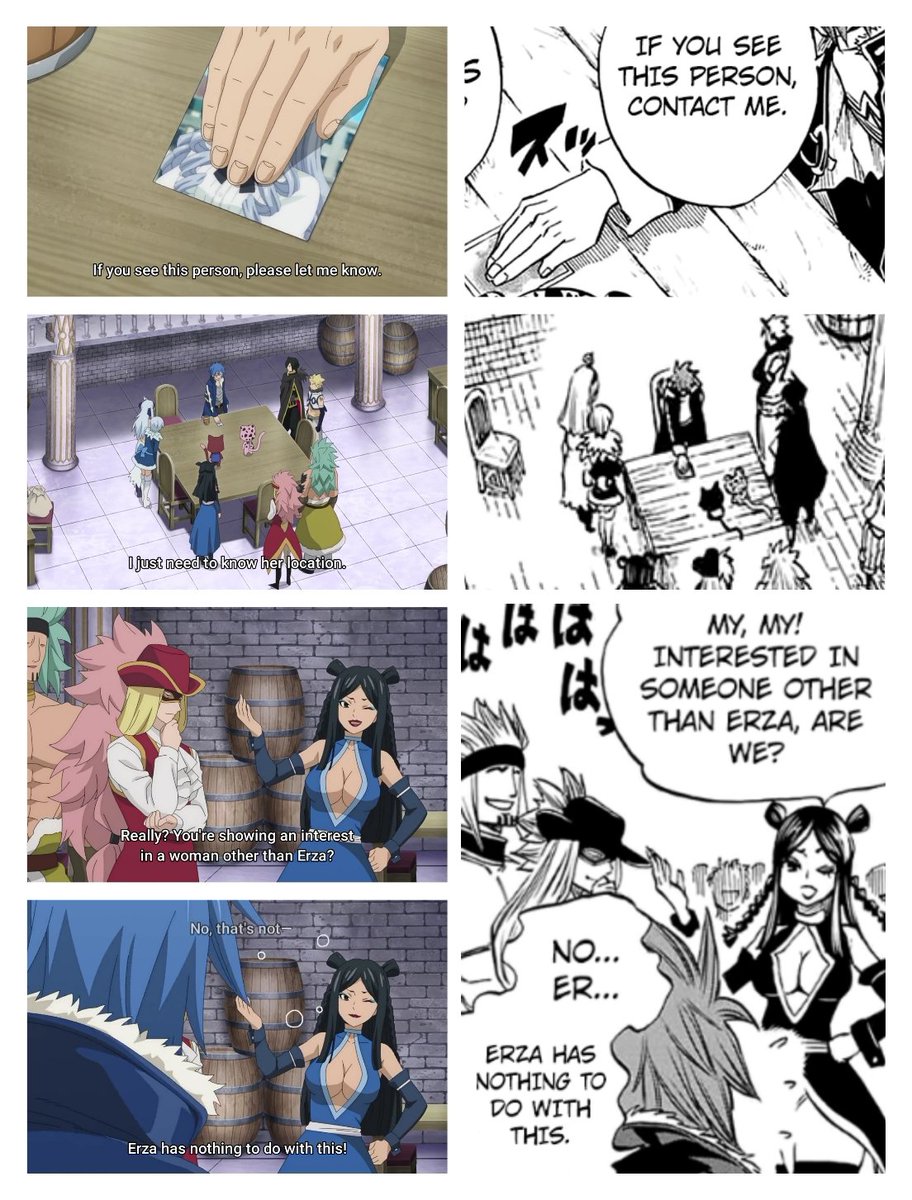 JerzaDaily's tweet photo. ❤️ Sabertooth knows... 💙

I love that his immediate reaction was to make clear that he is NOT interesting in any other woman that is not Erza. The most loyal man. 😽💙❤️

#Jerza = #Jellal × #Erza
#FairyTail | #FT100YQ https://t.co/HjHOHHZ1Ld