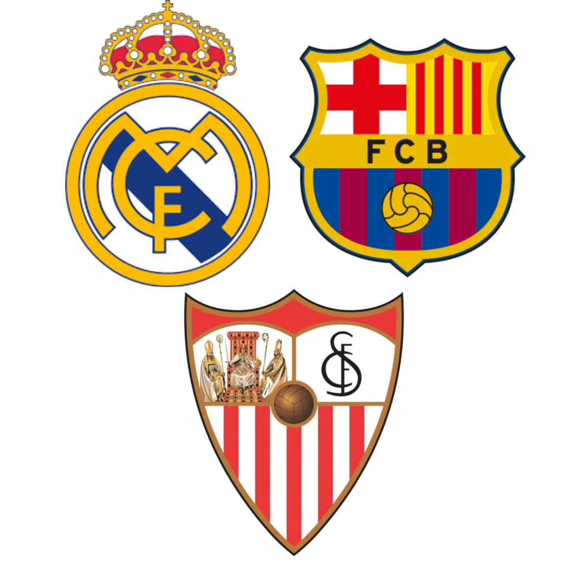 Estos son los únicos tres clubes que han aportado algún jugador a la <a href="/SEFutbol/">Selección Española Masculina de Fútbol</a> 🇪🇸 en todos y cada uno de sus 6 títulos oficiales: Mundial 2010,  Eurocopas 1964/2008/2012/2024 y Nations League 2023.

<a href="/realmadrid/">Real Madrid C.F.</a> <a href="/FCBarcelona_es/">FC Barcelona</a> <a href="/SevillaFC/">Sevilla Fútbol Club</a>  #VamosEspaña #EURO2024