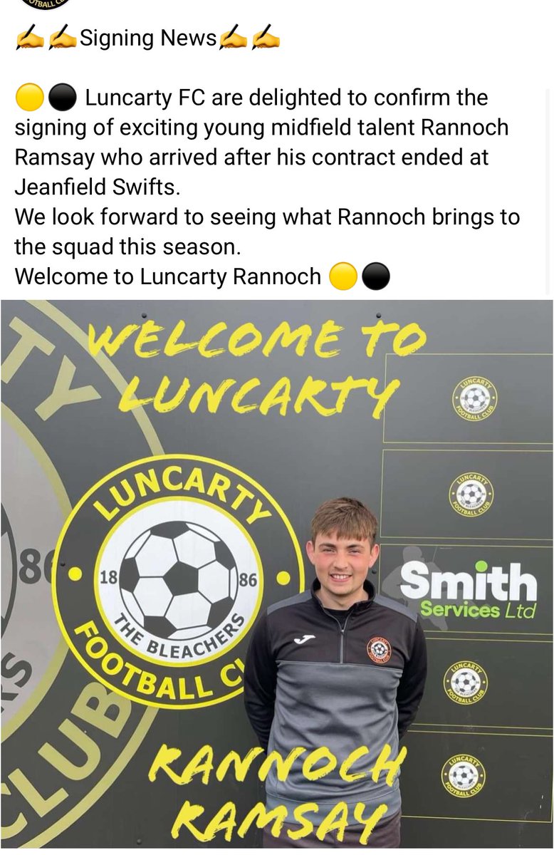 LuncartyFC's tweet photo. Signing News ✍️ https://t.co/A2YJIpKq9P
