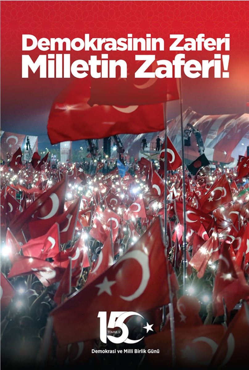 bismilmem's tweet photo. #15Temmuz Demokrasi ve Milli Birlik Günü'nde, milletimizin demokrasisine ve bağımsızlığına sahip çıkma uğruna canlarını feda eden aziz şehitlerimizi rahmetle, gazilerimizi minnetle anıyoruz. 🇹🇷🇹🇷🇹🇷
@tcmeb @Yusuf__Tekin
@Murat4Kucukali @Diyarbakirmem https://t.co/b8QJIJ4IM3