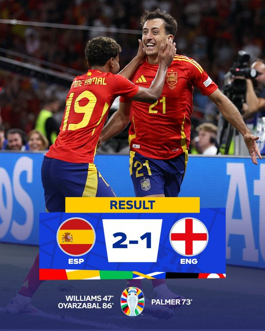 ChrisReiko's tweet photo. Kończymy turniej z przytupem, trafiając dokładny wynik po kursie 11.00

💰💰💰💰💰WINNER💰CASHED💰💰💰💰💰

⚽️ Spain vs England EXACT SCORE 2-1 at 11.00💰

💰WINNER💰CASHED💰
⚽️ Spain vs England OVER 2 at 1.83

💰WINNER💰CASHED💰
⚽️ Spain vs England BTTS YES / Obie Strzelą 2.10

❌PRZEGRANA❌LOSS❌
⚽️ Spain 1st Half 3.20❌
#EURO2024 | #ESPENG