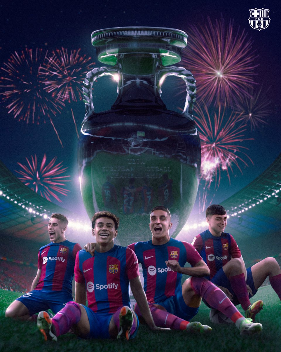 FCBarcelona_cat's tweet photo. Felicitats pel vostre triomf a l’ #EURO2024, nois 👏 https://t.co/DYerpyeaR2