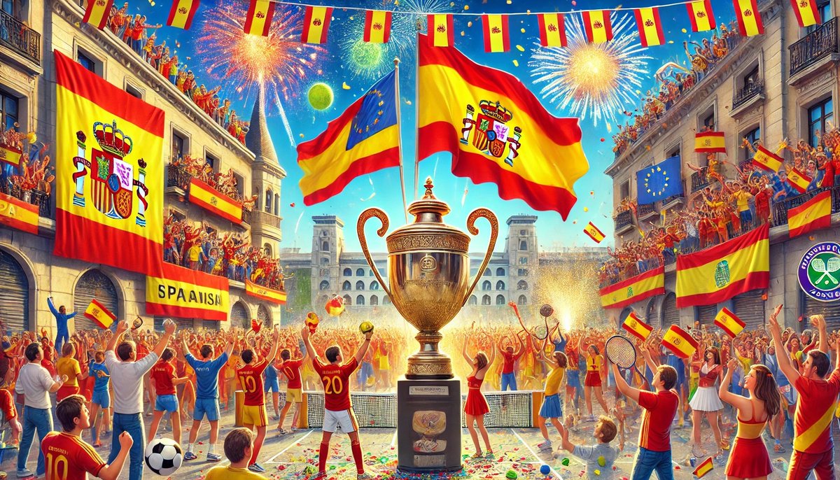 Congratulations Spain - Eurocup &amp; Wimbledon champions on the same day! 🇪🇸🎉🎊🙌🥳