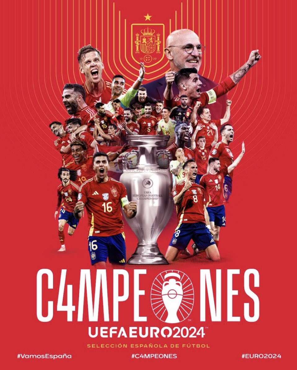 israelmc84's tweet photo. Que VIVA ESPAÑA COÑO!!!! Somos los CAMPEONES DE EUROPA #Campeones #EURO2024 #Espana #VivaEspaña 🇪🇸🇪🇸🇪🇸🇪🇸🇪🇸🇪🇸 https://t.co/owouURDADg