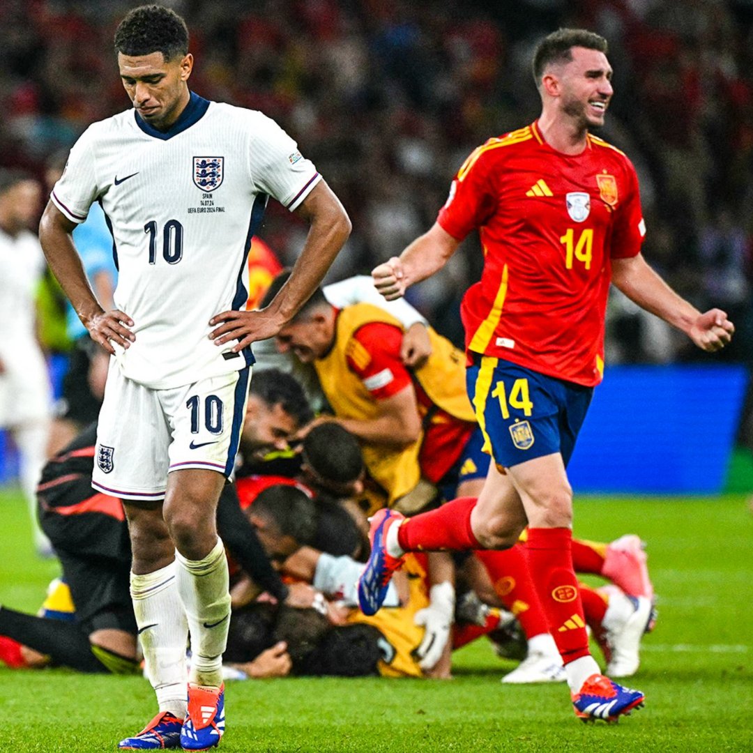 fc_stoppagetime's tweet photo. Spain without the 's' for England 🪦 

🇪🇸 Spain have become the first nation to win 4 European Championships 🏆🏆🏆🏆

#VamosEspaña #Spain #Euro2024 #Euros #LaLiga #HalaMadrid #RMCF #Madridista #Barça #FCB #mesqueunclub #Yamal #Rodri #Messi #Iniesta #LaLiga #Oyarzabal https://t.co/A2FlOgaLVp