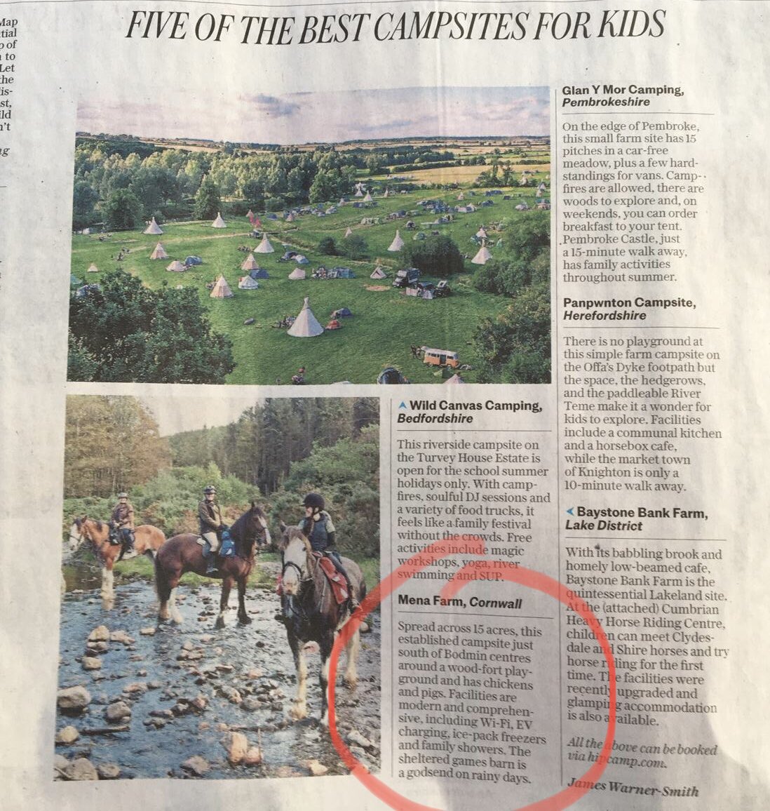 Well, this was a nice little mention in the Telegraph yesterday 😊

#menafarm #glampingincornwall #campinglife #campingwithdogs #familycamping #campingcornwall #campsitesincornwall #campingincornwall #glampsitesincornwall #tentlife #glampingwithdogs #campingwithkids