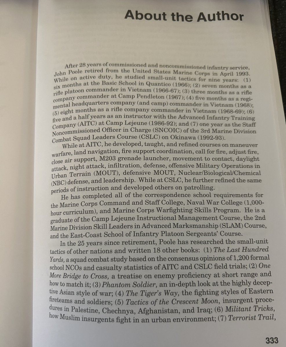 MajGenRupertus's tweet photo. I’ve met many Marines through this book journey. One is Marine vet &amp; author H. John Poole. 

Just finished his recent book “The Debilitating Tools of War.”

I read these other two books. Worth it, if leading troops or interested in military history &amp; planning. @since1775 https://t.co/xTJD2fugNg