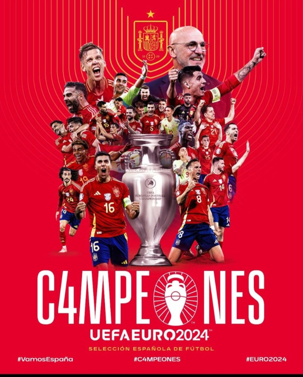 malagadiurna's tweet photo. España campeona de Europa 2024, 2012, 2008 y 1.964 🇪🇦🇪🇦🇪🇦🇪🇦 #wearethechampion https://t.co/FtEoasSwgj