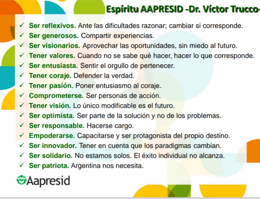 Para todos los que seguimos formando parte de #Aapresid.
Para los que solo tiran piedras de afuera.
Para los que estuvieron y se fueron, por no poder convencer al resto de sus ideas y no entender que #juntossabemosmás.
Les dejo está placa de Víctor Trucco.