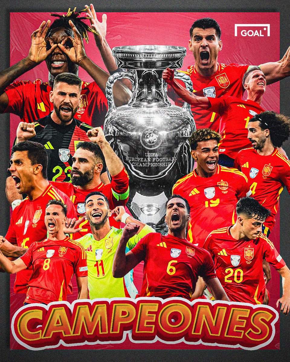 VAMOS #ESPAÑA CAMPEONES DE EUROPA🇪🇸🏆💪Lo sabia,desde el 15 de junio cuando dije con #LamineYamal camino a la final..el dia 10 ya dije que #españa ganaria la #EURO2024 no tenia ninguna duda,que bonito es ser español,que orgullo de #Seleccion