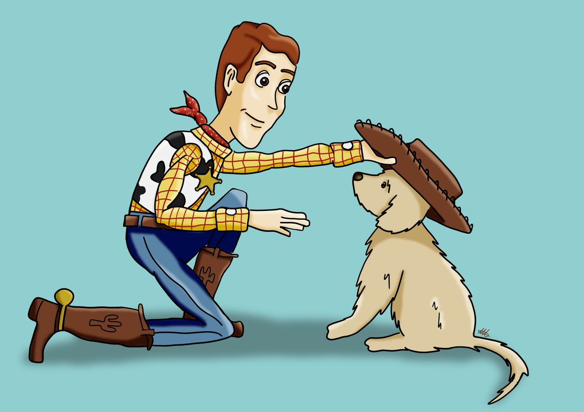 You've got a Friend in me 🥰
My digital drawing of when Woody met Woody 🤠🐾 

#thedrawingcowgirl 
#drawingsbymegsart 

#Woody #cockapoo #dog #doggo #Toystory #cowboy #art #friends #pixar #disney #crossover #fanart #digitalart #pet