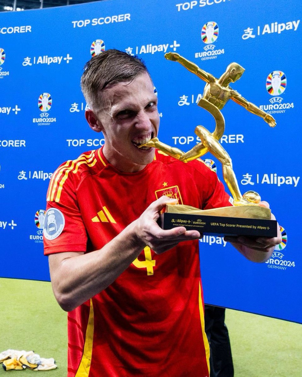 FabrizioRomano's tweet image. 🚨🥇 Euro 2024 Top Scorer: Dani Olmo. 🇪🇸