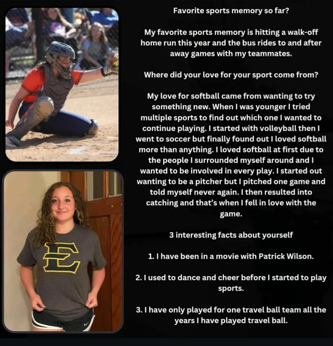 coach2ne's tweet photo. Check out the interview as we begin a new chapter in college at ETSU. @ETSUAthletics @ETSUSoftball @D1Softball
@AddisonToney 

https://t.co/f2z96iYXvn https://t.co/N6amZ2gmGY