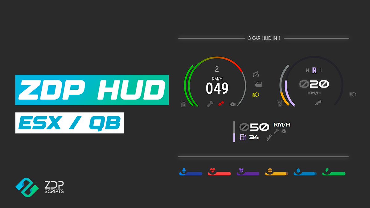zdpscripts's tweet photo. Yesterday we released a new script!
zdp-hud now available for ESX and QBCore

- Escrow: https://t.co/xHZL0kA2No
- Open Source: https://t.co/7qhrkS9W6H

Docs: https://t.co/dIreEtuOvk

Video: https://t.co/O0ZpPo7Z5V https://t.co/8pK3hitN4A