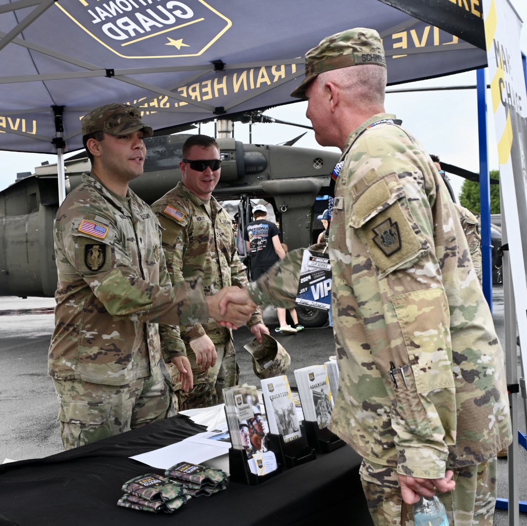 TAGofPA's tweet photo. Outstanding day @PoconoRaceway where @PaNationalGuard Veterans, recruits, and current Service Members were honored for their service before the #HighPoint400. Thanks to our Soldiers and Airmen for showing @NASCAR fans what we’re all about! #TogetherWeServe https://t.co/zjTizrYRDO