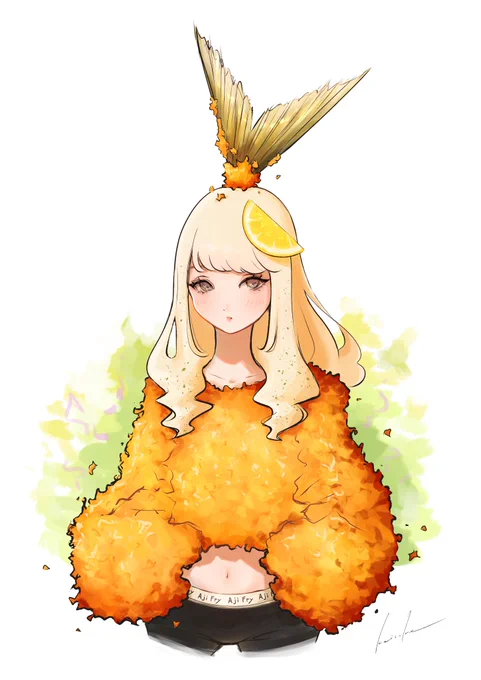 アジフライガール#イラスト 