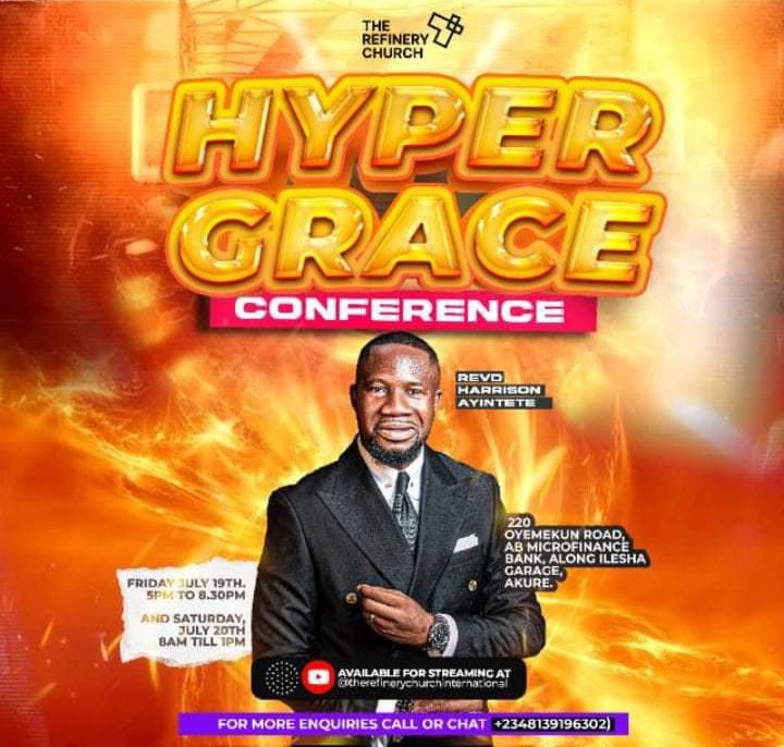 AbidemiPeace's tweet photo. The greatest gift anyone can receive is the gift of salvation in Christ,where God's ultimate love is demonstrated. 

I'm grateful for this gift of salvation I have received #BoundlesLove &amp;  always an awesome time @RefineryChurch1 

Join me for  #HyperGrace next weekend. 

🔥🥳🔥 https://t.co/oEJcwknsw9
