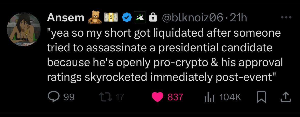 web3caer's tweet photo. Hahahahahahahhahahahaha

Ansem got liquidated.

His profile is now private. https://t.co/IbtKv95ucJ