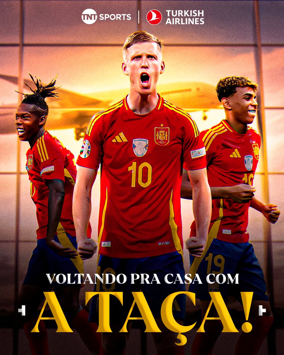 TNTSportsBR's tweet photo. A Espanha derrubou TODAS as seleções da Europa que já conquistaram uma Copa do Mundo e de quebra se tornou a MAIOR vencedora da Eurocopa! Os caras vão voltar pra casa com a taça na bagagem! 🏆✈️ #Euro2024 #TurkishAirlines #teuro

Oferecimento: @TurkishAirlines https://t.co/9heYBknwOG