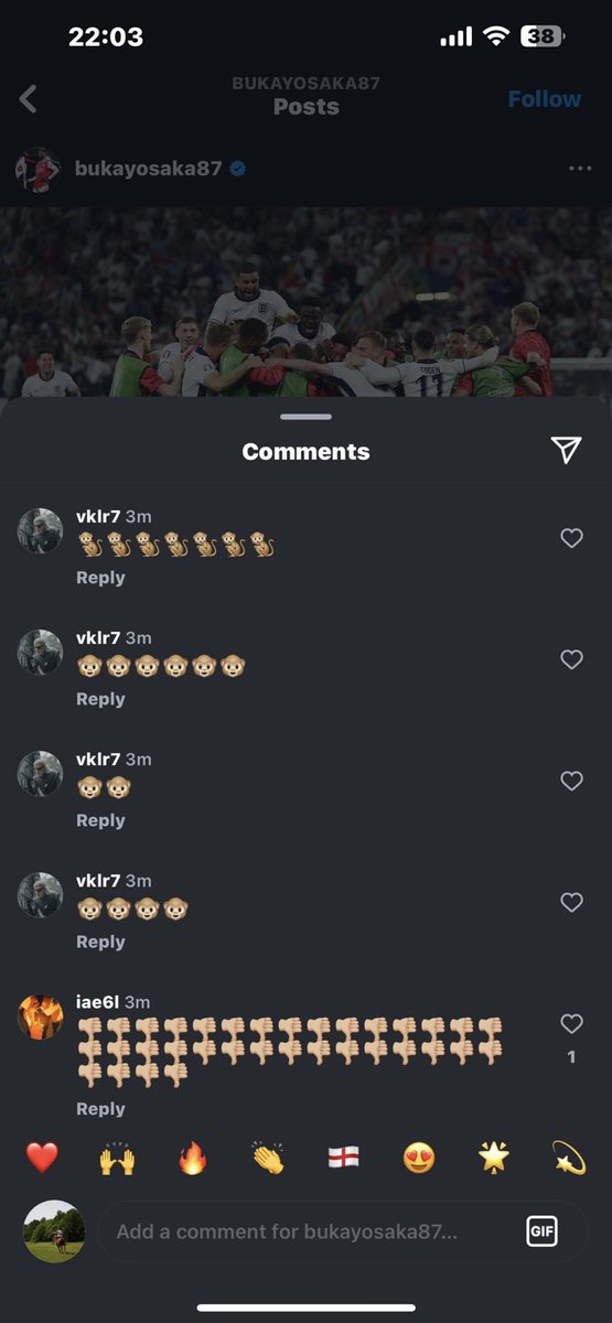 TrillAFC_'s tweet image. The amount of racism in Saka’s comments is inhumane and disgusting🤢
