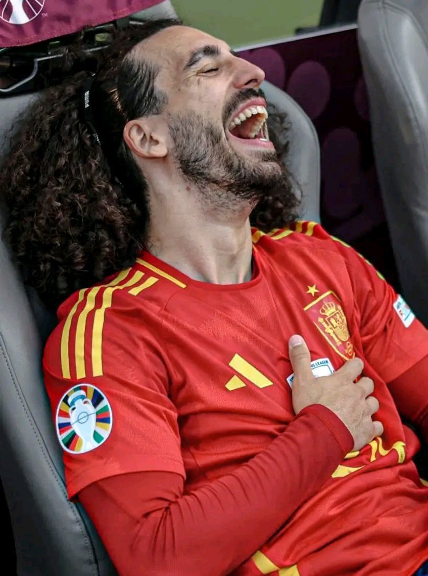 SportOnFootball's tweet photo. Gary Neville really said Marc Cucurella would be the reason Spain won’t go all the way at Euro 2024

He set up the winning goal for Spain in the final. https://t.co/AYbmXxJLpT