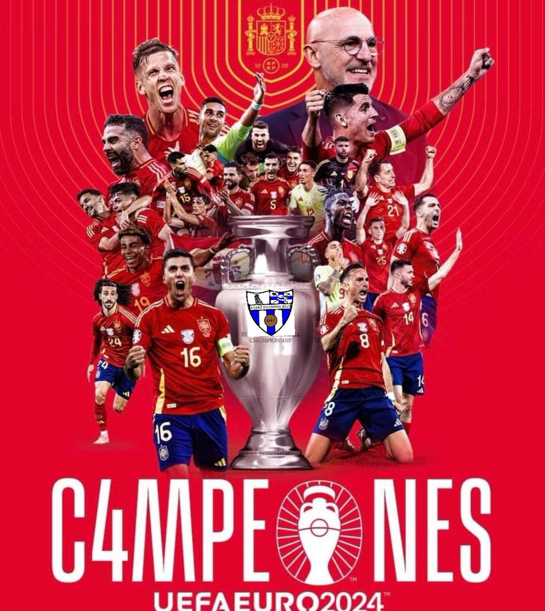 Desde este humilde club queremos dar la enhorabuena a la <a href="/rfef/">RFEF</a> por conseguir la cuarta eurocopa y merecidamente por conseguir siete victorias en sietes partidos y ademas ganando a los favoritos como Alemania, Francia y Inglaterra  
Enhorabuena campeones 
Arriba España