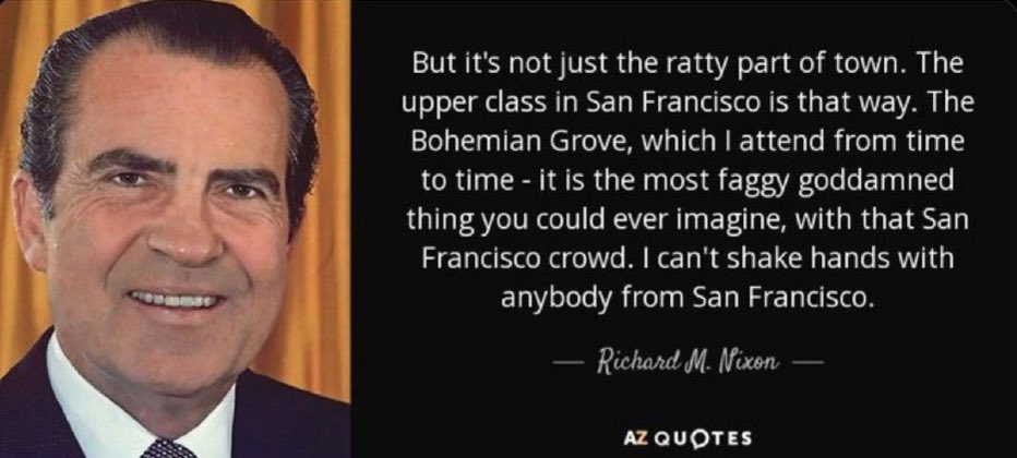 RapidResponseAF's tweet photo. @RealAlexJones Legendary Nixon quote about Bohemian Grove https://t.co/gQ22vsTjEo