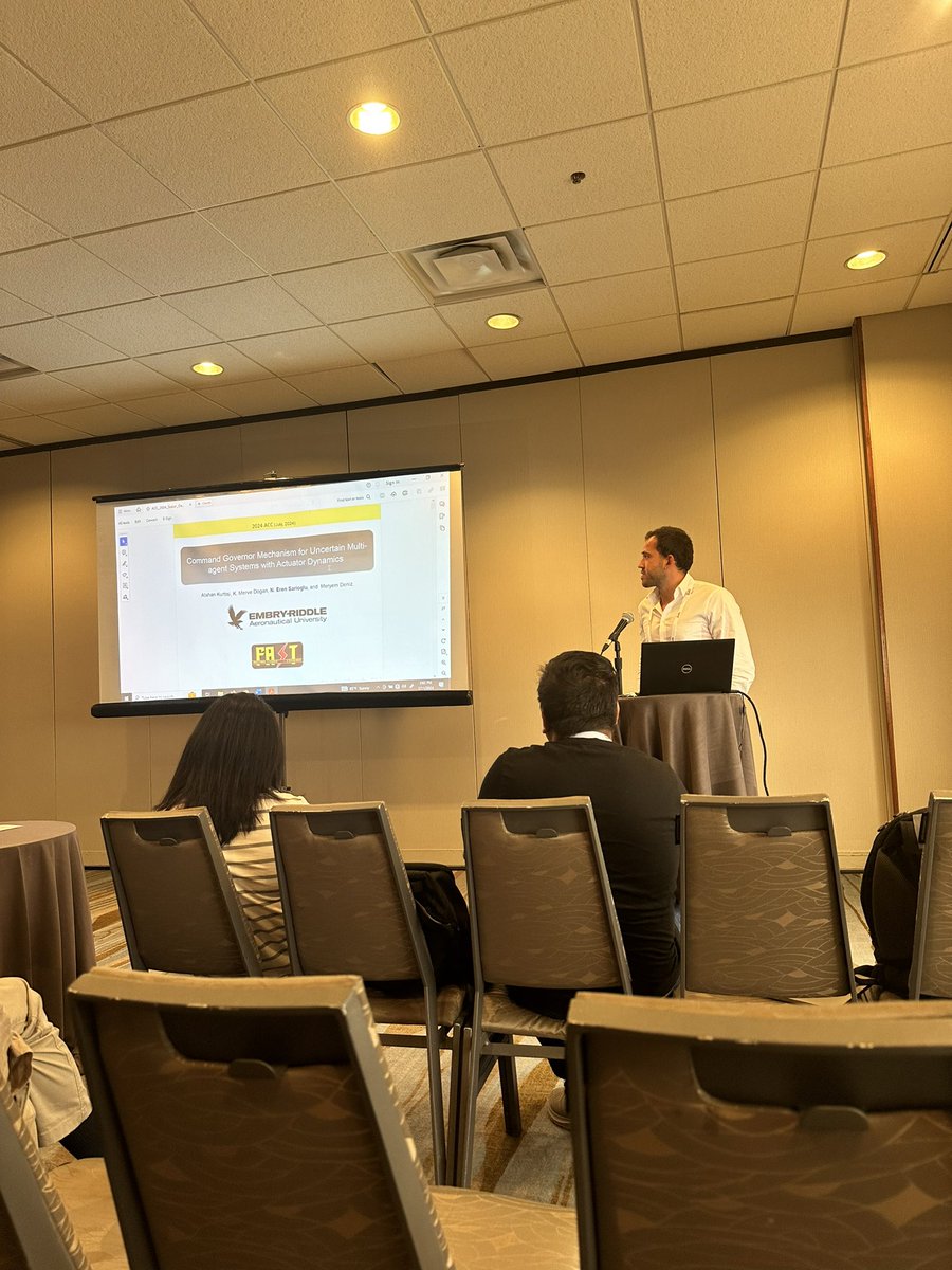 MerveDogan___'s tweet photo. We had a highly productive time at the @ACC_Control ! Proud of my PhD student, Eren, for presenting our two papers with excellence. I was also honored to participate in the Student Networking Event as a panelist, where I provided career advice on becoming an academic.
#conference https://t.co/myi6A4EuCa