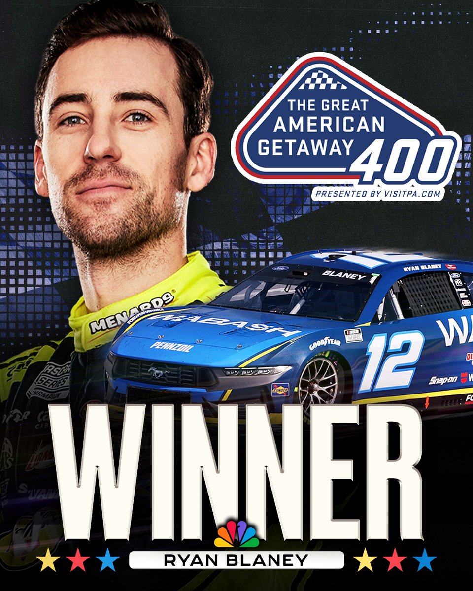 REPOST TO CONGRATULATE RYAN BLANEY FOR WINNING AT POCONO! 🏁